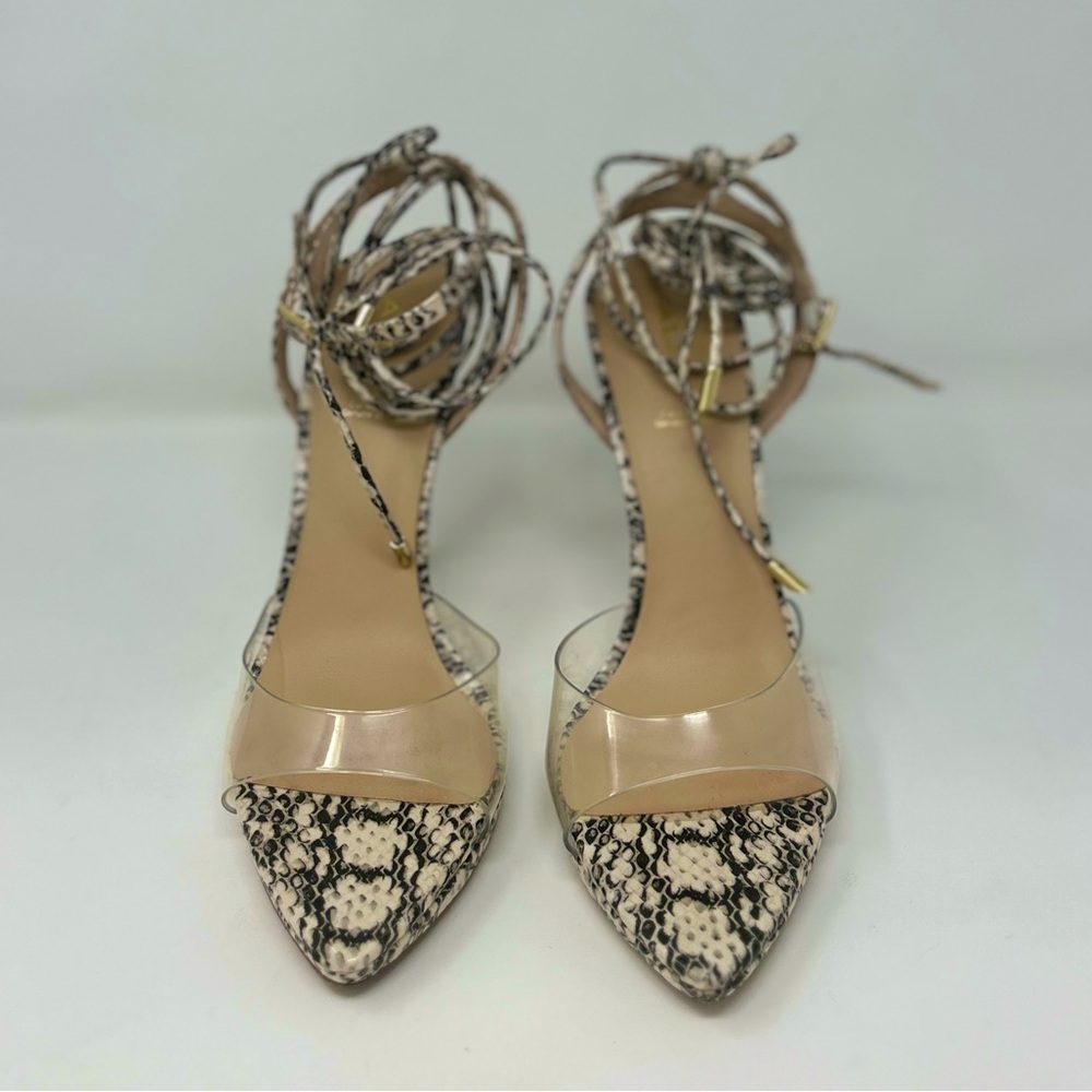 Aldo Snake Print Ankle Strap Heel